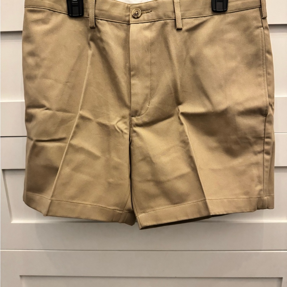 Lands' End Men's Khaki Flat Front Shorts